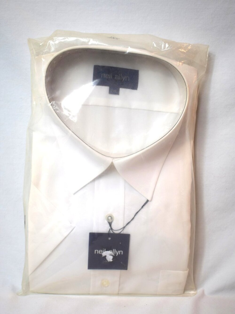 NIP Neil Allyn White Button Collar Dress Shirt Style # 2071-70 Size 2XL